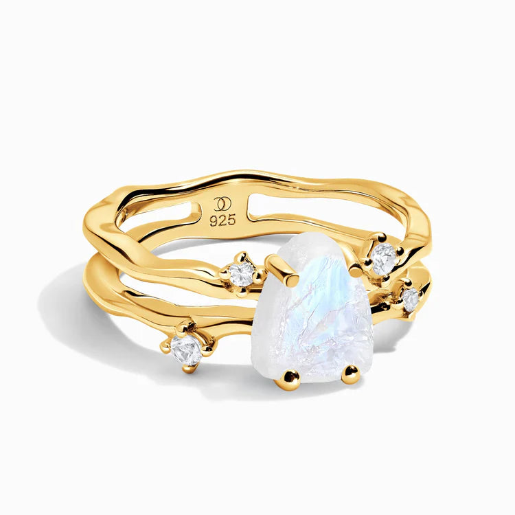 ZenCrystal – Pierścionek z kamienia księżycowego