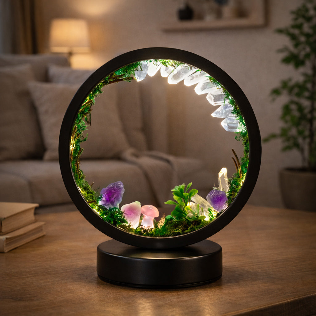 ZenCrystal – Magiczna lampa z mineralnym lasem