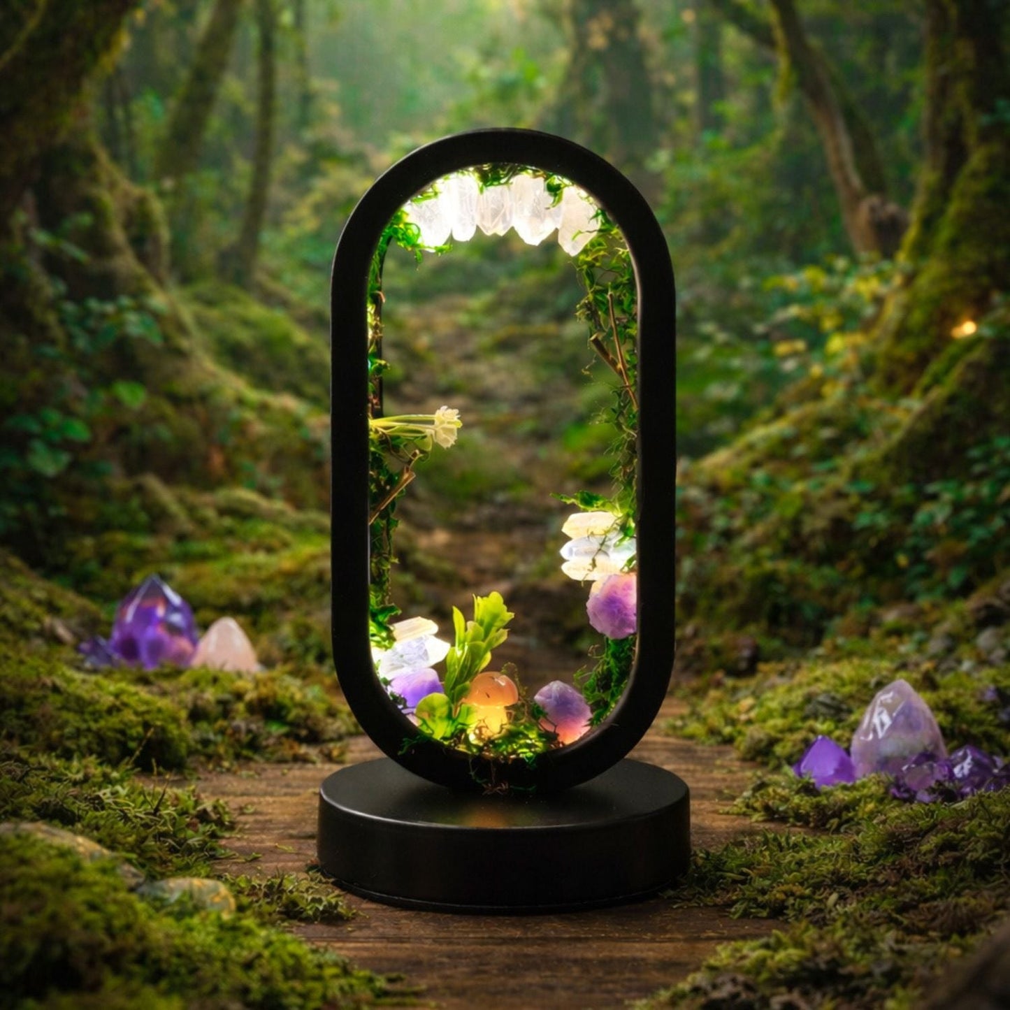 ZenCrystal – Magiczna lampa z mineralnym lasem