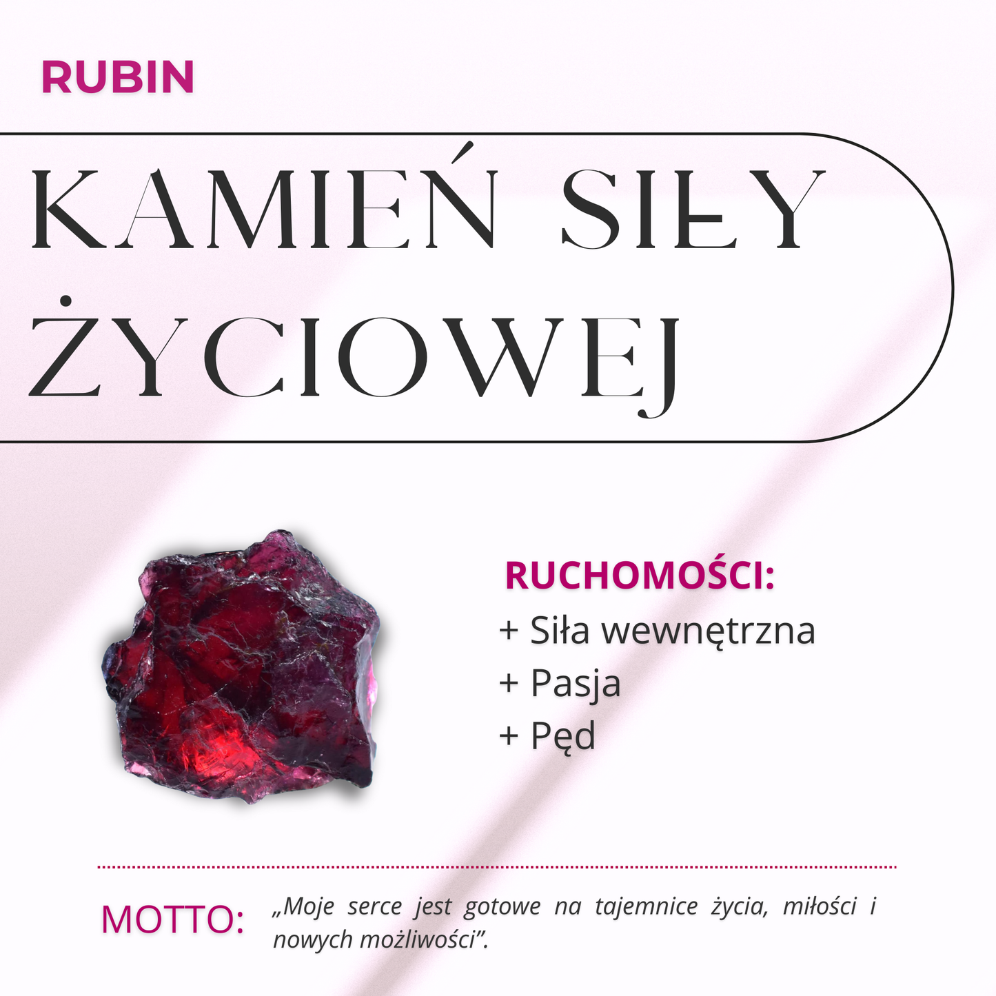 ZenCrystal – Pierścionek Rubin-Granat
