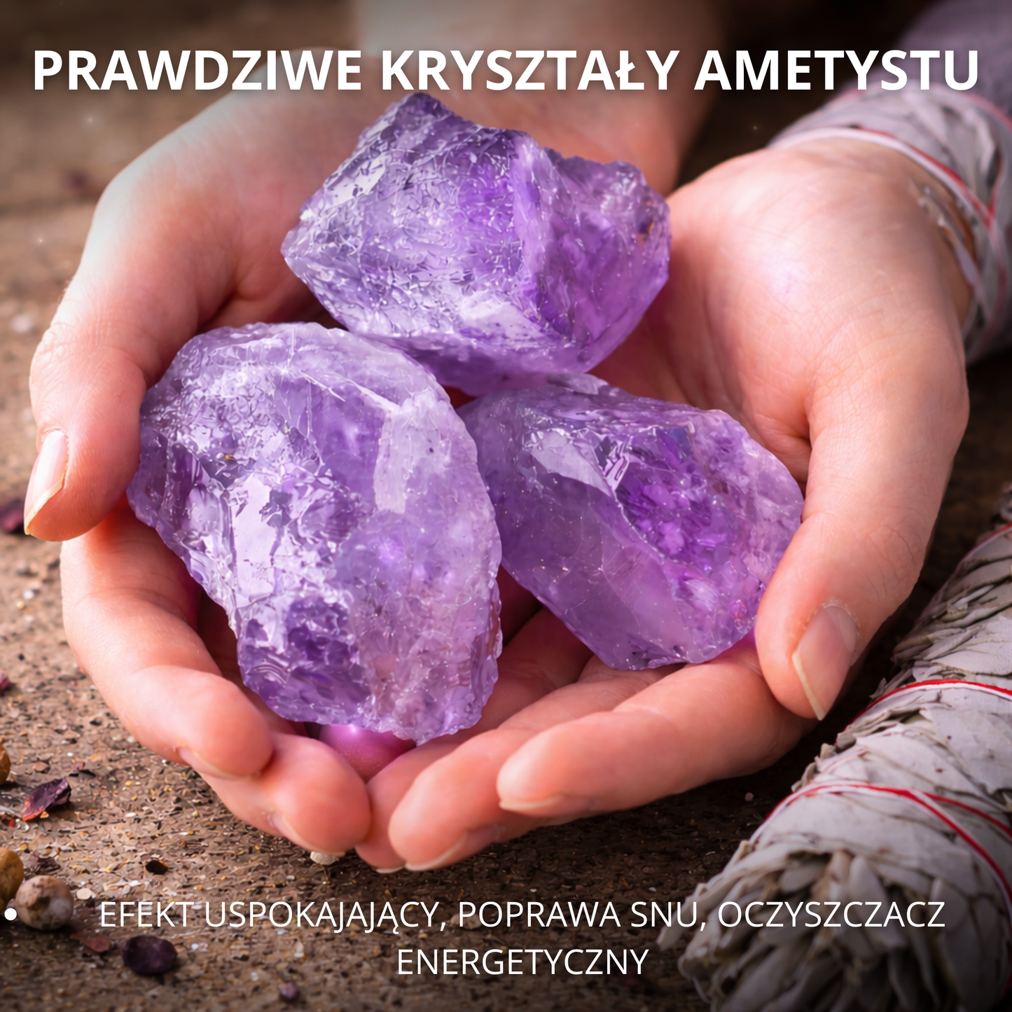 ZenCrystal – Świeca Ametystowa o zapachu lawendy