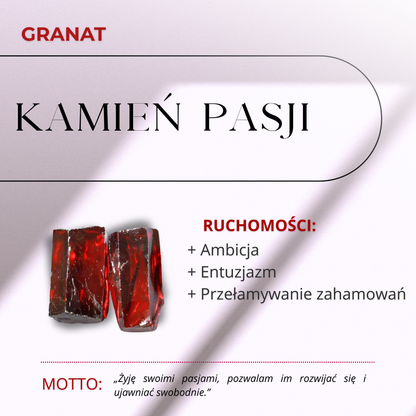 ZenCrystal – Pierścionek Rubin-Granat