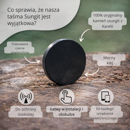 ZenCrystal – Energiatakarcz z Szungitu w formie naklejki