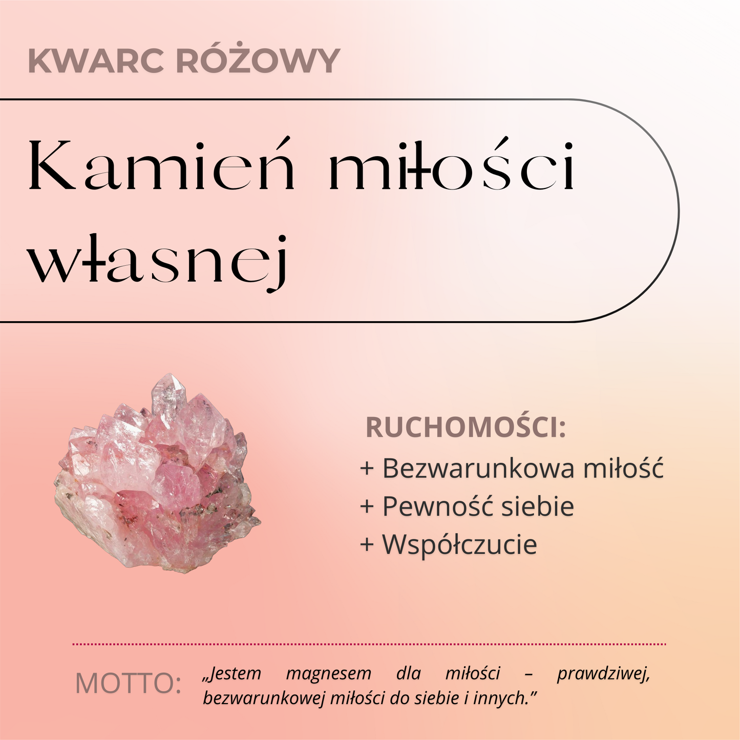 ZenCrystal – Pierścionek z różowego kwarcu